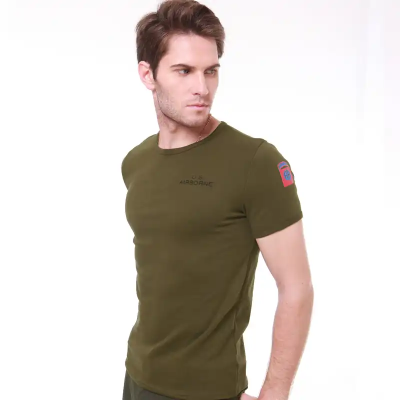 army tactical military tight t-shirts mens 101 airborne division