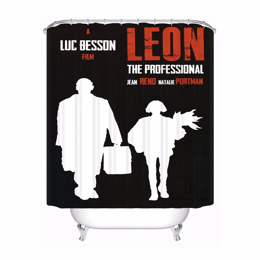 Пользовательские Leon Профессиональный Ретро Мультфильм Душ Ванна занавеска Mildewproof водонепроницаемый полиэстер различные размеры#0421-21-40