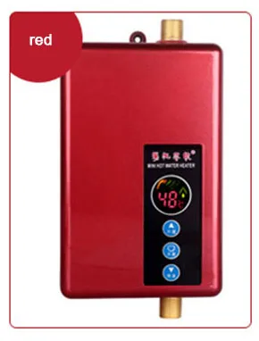 Red 5500 Вт Электрический водонагреватель для кухни, ванной комнаты, нагреватель воды для горячего душа, мгновенная интеллектуальная скорость, горячая распродажа, Calentador De Agua - Цвет: Red
