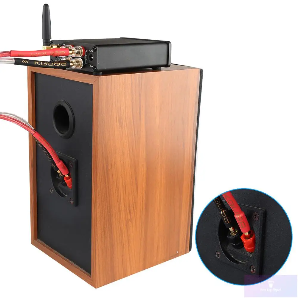 HiFi Gold Plated Speaker Cable High-End 4N Speaker System Oxygen-free Pure Copper with Banana Plug