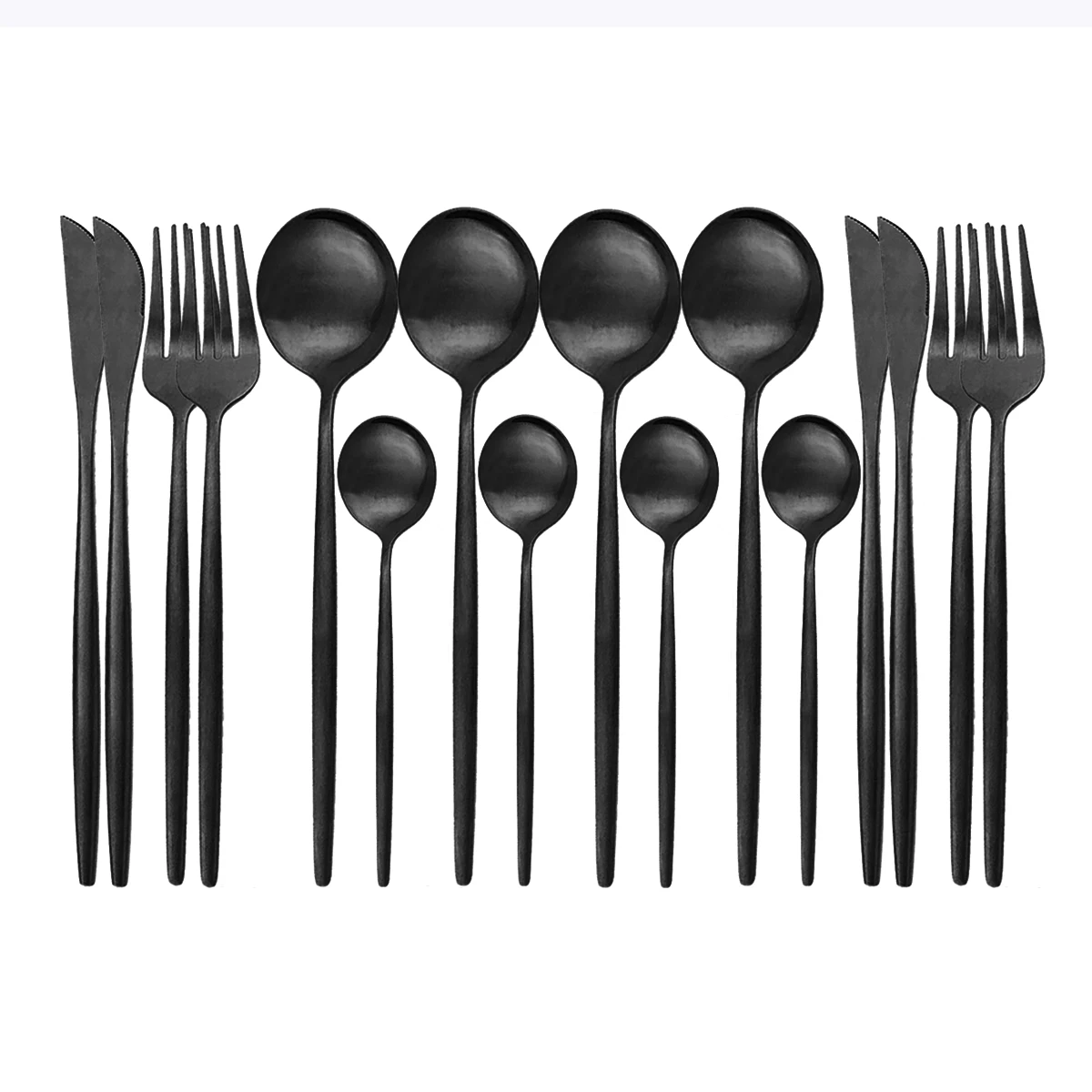 Столовые приборы из нержавеющей стали Западного черного цвета 18/10 набор столовых