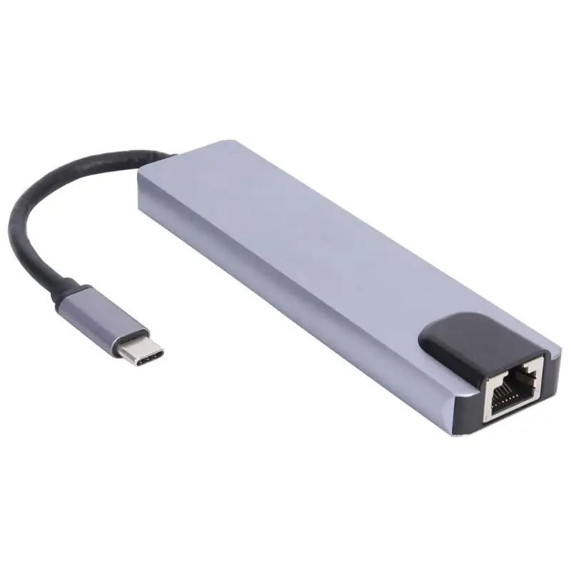 6 в 1 USB C концентратор 2 USB HDMI 4 K/2 type-C/RJ45 адаптер для MacBook Pro Gigabit LAN док-станция Usb разветвитель
