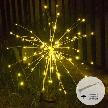 

Festival Hanging Starburst String Lights 100-180 Leds DIY firework Copper Fairy Garland christmas lights outdoor Twinkle Light