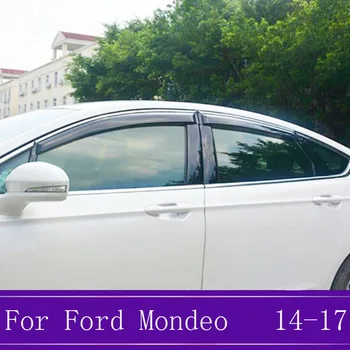 

Acrylic+ABS Window Visor For Ford MONDEO MK5 2014 2015 2016 2017 Side Winodow Deflectors rain guards door sill