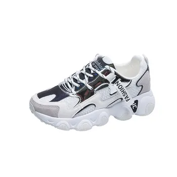 

Women's shoes 2020 autumn new net shoes casual all-match thick-soled breathable large size flat sneakers