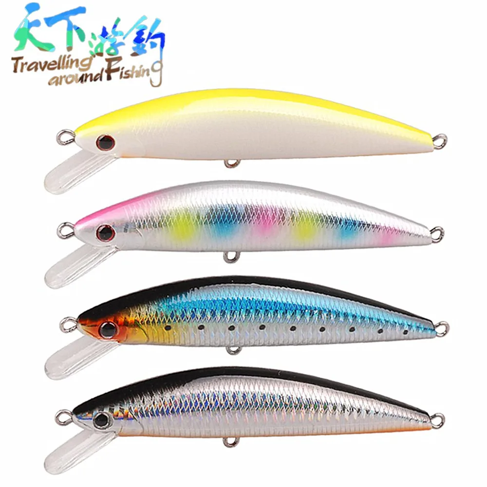 

TAF Minnow Fishing Lure 9cm 2.8g Isca Artificial Hard Bait 3D Eyes ABS Plastic Sinking Minnow Wobblers France VMC Hook Swimbait