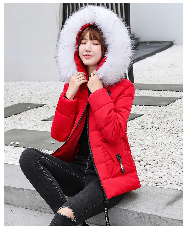 Зимняя женская куртка больших размеров 6XL 7XL 8XL, хлопковая утепленная парка с капюшоном и меховым воротником, женская зимняя одежда большого размера