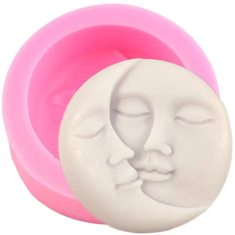 Moon Love Sun Design Stampi Per La Produzione Di Candele Stampo Per Sapone In Silicone Gesso Stampi Per Pendenti In Cera Per Aromaterapia Stampo Per F