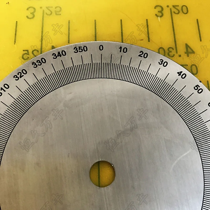 Dial clockwise round piece 360 degree stainless steel measuring instrument 94x8x1 4