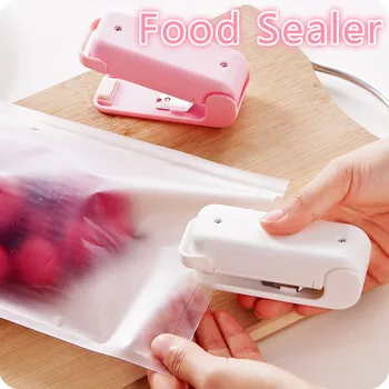

Home Portable Mini Heat Sealing Machine Sealer Plastic Poly Bag Home Package Sealer Heat Sealer Kitchen Accessories Gadgets