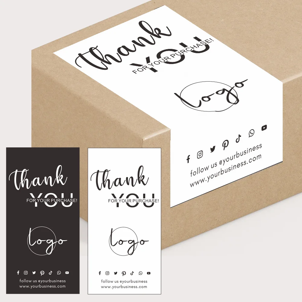 5*10cm Custom Box Seal Sticker Modern Packaging Design Box Label