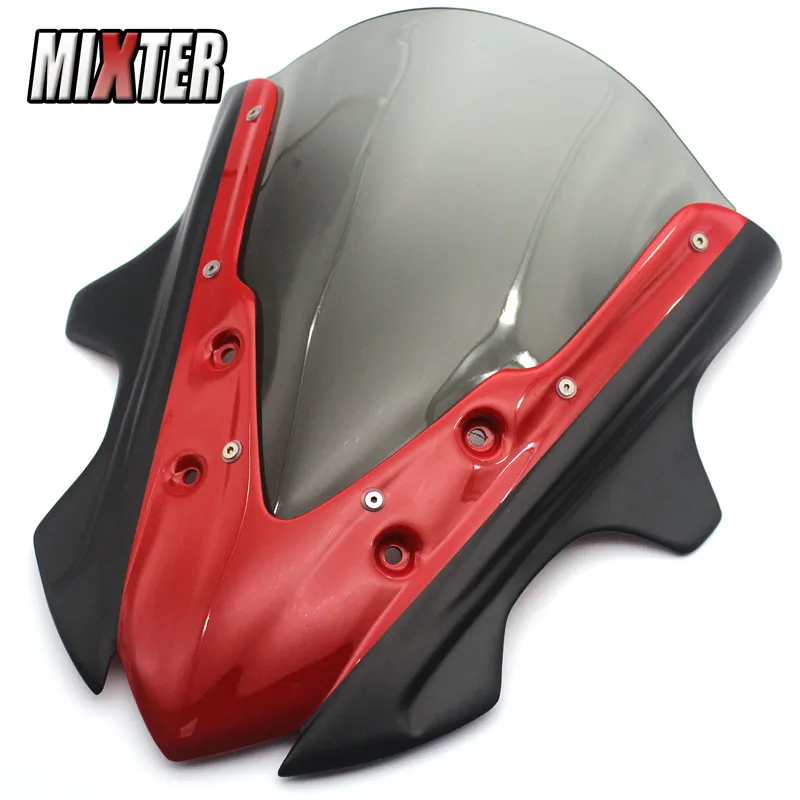 Спортивный козырек для мотоцикла ветровое стекло ДЕФЛЕКТОР ДЛЯ HONDA CBR650F- CBR-650F CBR 650 F Double Bubble - Цвет: red smoke