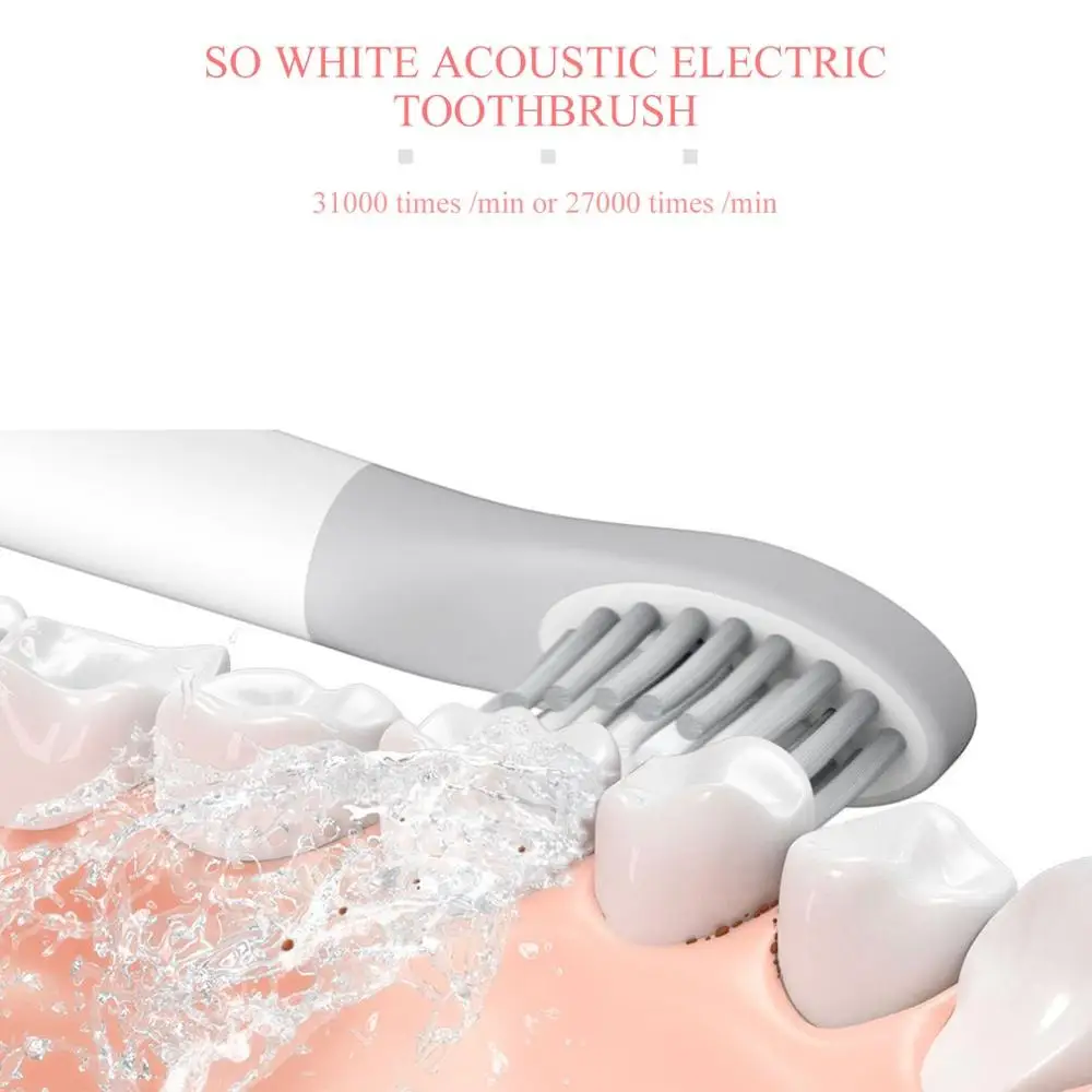2019NEW Xiaomi Mijia SO WHITE ультра звуковая зубная щетка электрическая автоматическая зубная щетка USB перезаряжаемая Водонепроницаемая чистка зубов