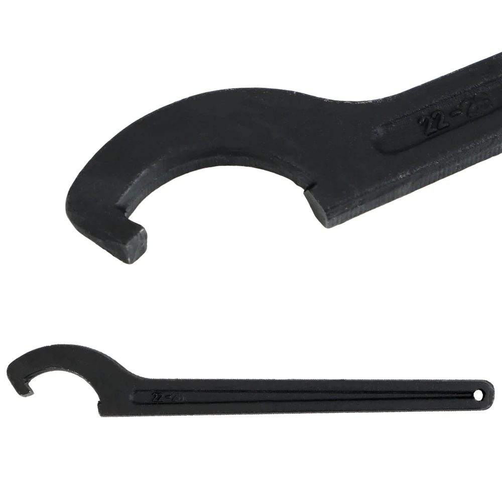NICEYARD 22-26mm Adjust Motorcycle Bike Absorber Shock Wrench Stainless Steel Crescent Hook Head Round Nut Spanner Hand Tool