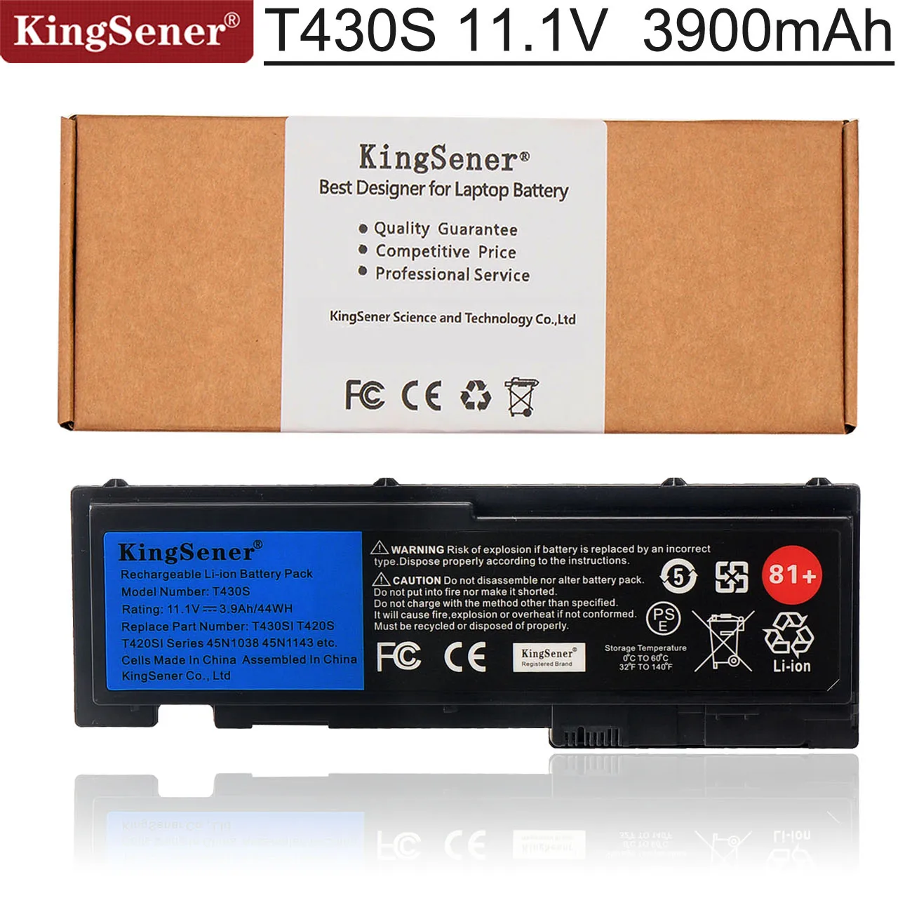 Аккумулятор KingSener 2022 81 + для ноутбука Lenovo ThinkPad T430S T420S T420si T430si 45N1039 45N1038 45N1036 42T4846 42T4847