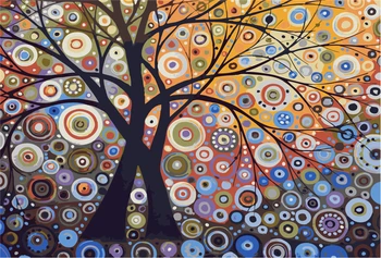 

Frameless picture Diy Digital Painting hand-painted decorative painting the living room landscape painting by numbers Tree