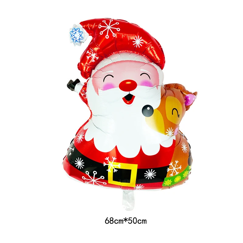 Рождественские воздушные шары рождественские алюминиевые воздушные шары Санта-Клаус рождественские лося Снеговик Пингвин декоративные шары