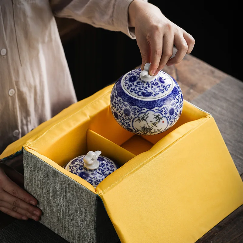 Chinese Tang Costume Style Design Tea Cozies Printed Outdoor Travel Shockproof Teaware Storage Bag Portable For 2 Teapots ZB77