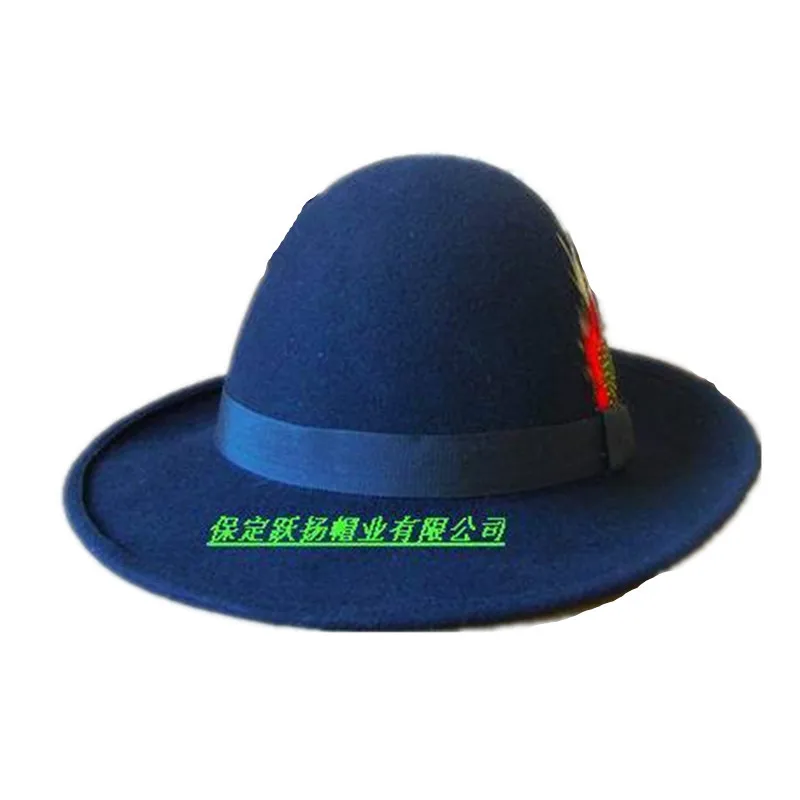 

2019 New Style Wool Bowler Hat with Feather Gentleman Felt Cap Model Fashion Hat Europe And America Cross Border