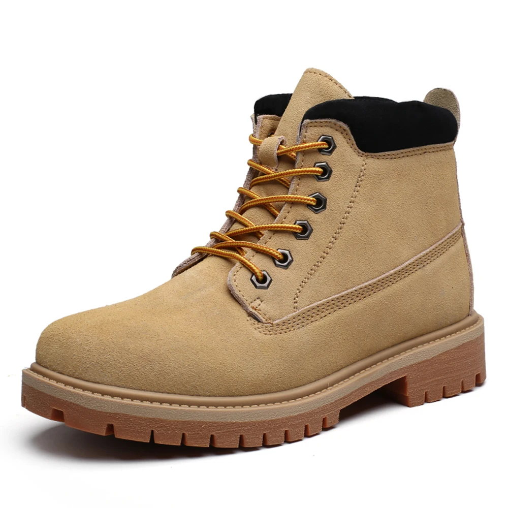 Мужские замшевые ботинки Martens черные теплые мотоциклетные ботильоны