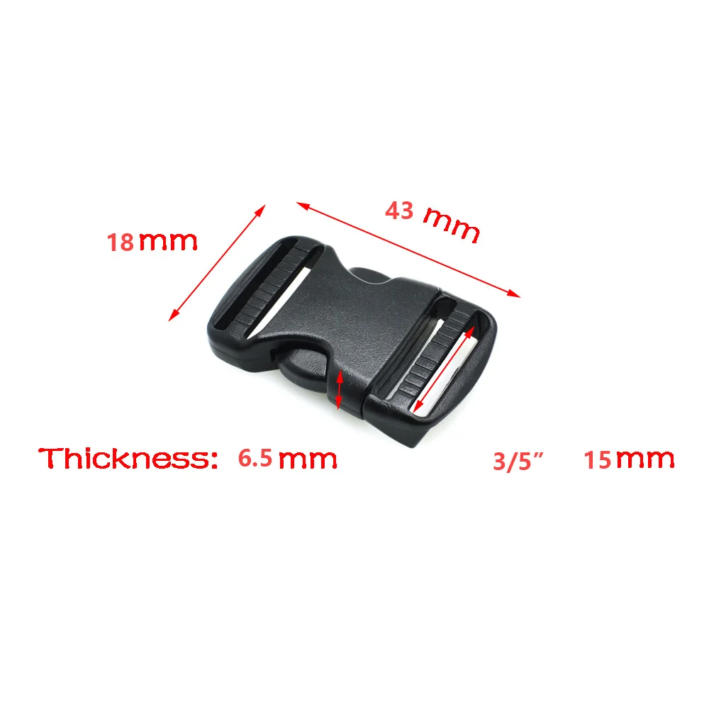 webbing size 15mm 10 мм, 25 мм, 32 мм, 50 мм, Пластиковая фурнитура, двойной регулируемый боковой выпуск, пряжки, Молл, ремень для рюкзака, сумка, запчасти, ремень, тесьма - Цвет: webbing size 15mm