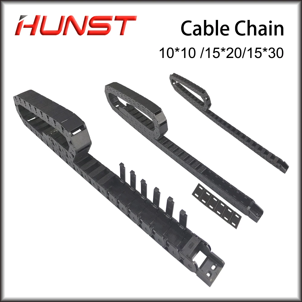 Hunst Cable Chain 18*38 18*50 15*30mm 1M Brldge Non-Opening & Semi-Enclosed Plastic Towline Transmission Drag Chain Machine plastic cable chain cable carrier