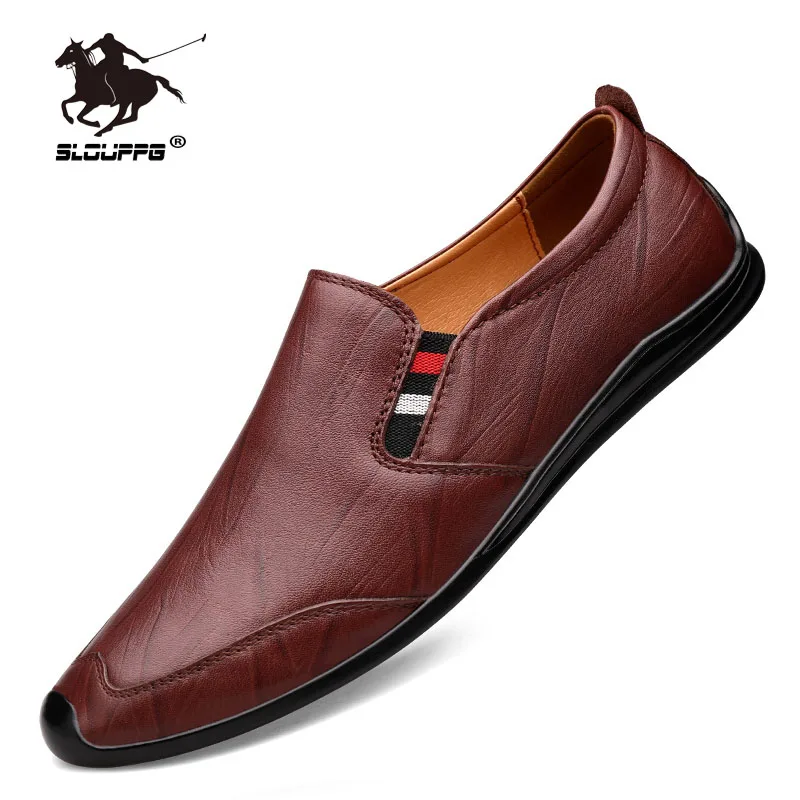 

Men's Business Casual Shoes Pure Color Classic Wrinkles Slip-on Trend Lazy Loafers Soft Drive Fashion Comfort Outdoor Shoes 2020