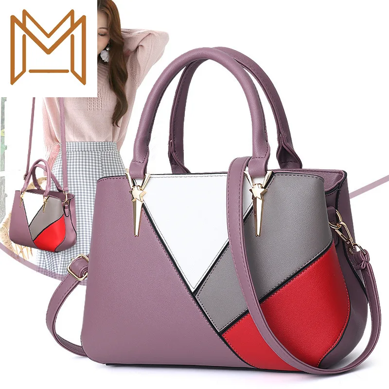 

Split Woman Package 2019 Commute Handbag Concise Single Shoulder Satchel