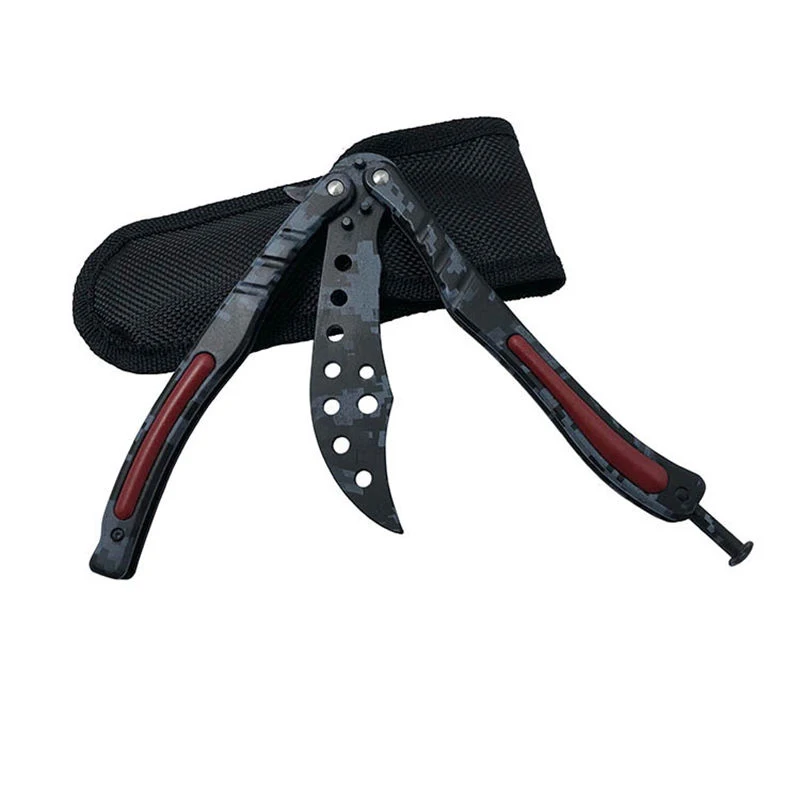 Бабочка в ноже balisong Karambit складной нож Лезвие подарок для мужчин тренировочный нож Практичный Нож не заточенный с отверткой