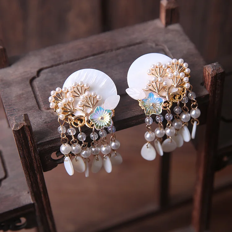Костюм древности японский Hanfu Cheongsam Ancientry кисточка шпилька цветок Kanzashi Chignon kimonos украшения головной убор ручной работы