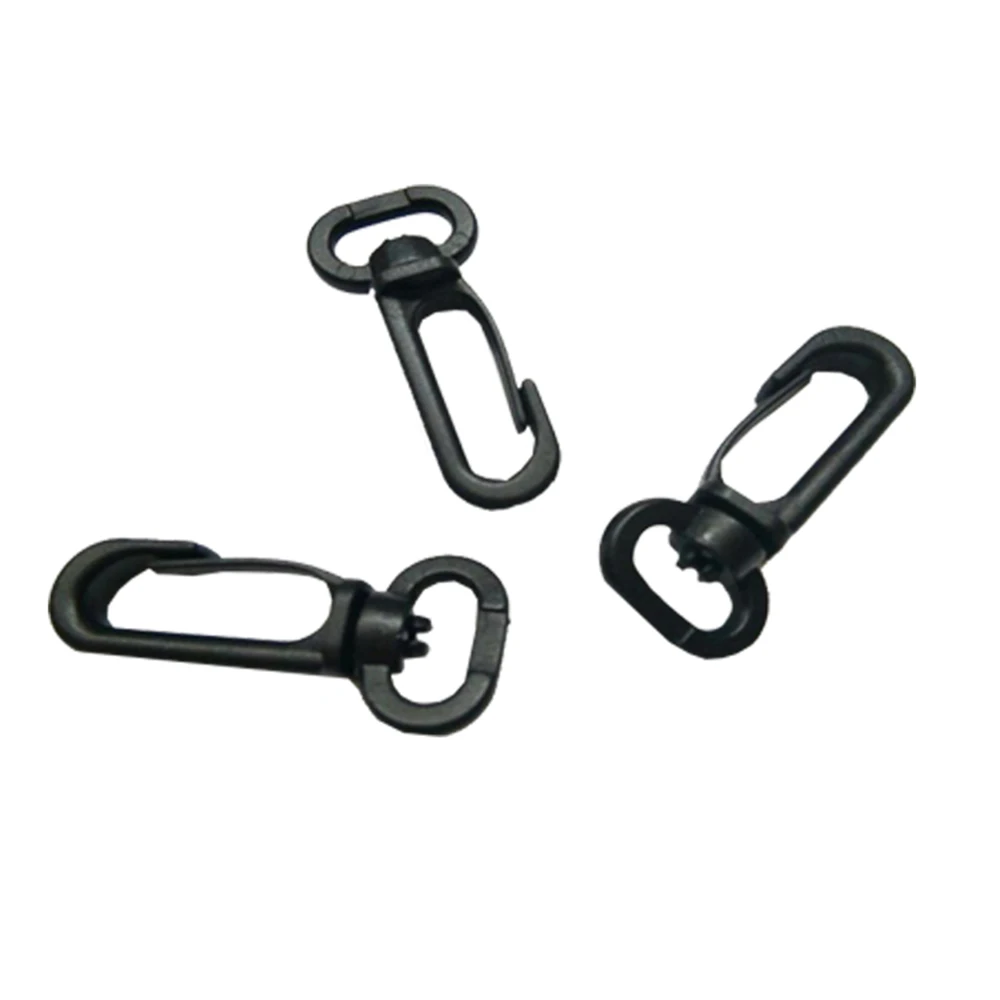 

30pcs/Lot 13mm Black POM Plastic Spring Snap Clip Hooks Carabiner Paracord Strap Hooks Rotary Hooks Swivel Snap Hook 2017022202