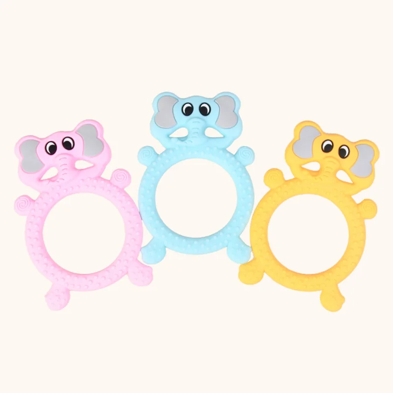 1 Pcs Baby Teething Toy Food Grade Soft Silicone Cartoon Animal Teether Infants Toddlers Use High Quality