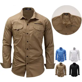 

Men's Long Sleeve Shirt Fashion Casual Cotton Plus Size 3XL Work Wear Shirt Casual Shirt Business Shirt Work Shirt