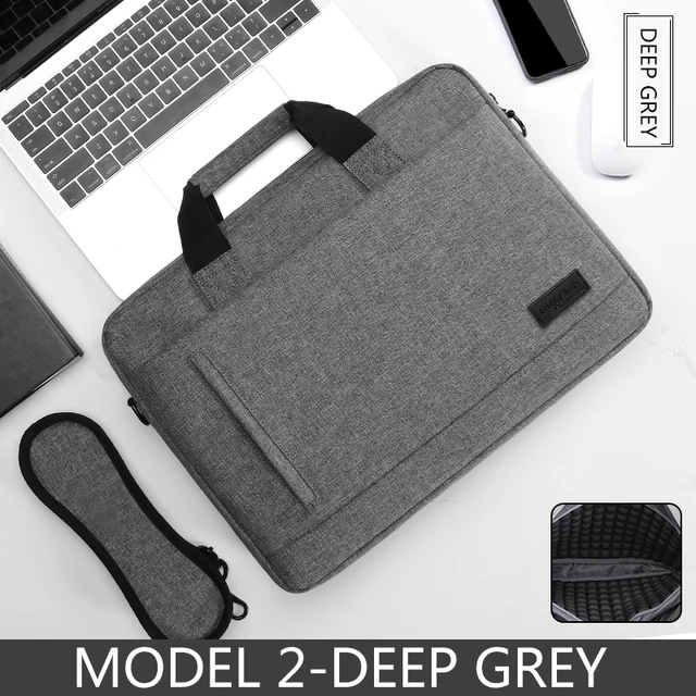 Laptop bag Sleeve Case Shoulder handBag Notebook pouch Briefcases For 13 14 15 15.6 17 inch Macbook Air Pro HP Huawei Asus Dell MODEL 2-DEEP GREY