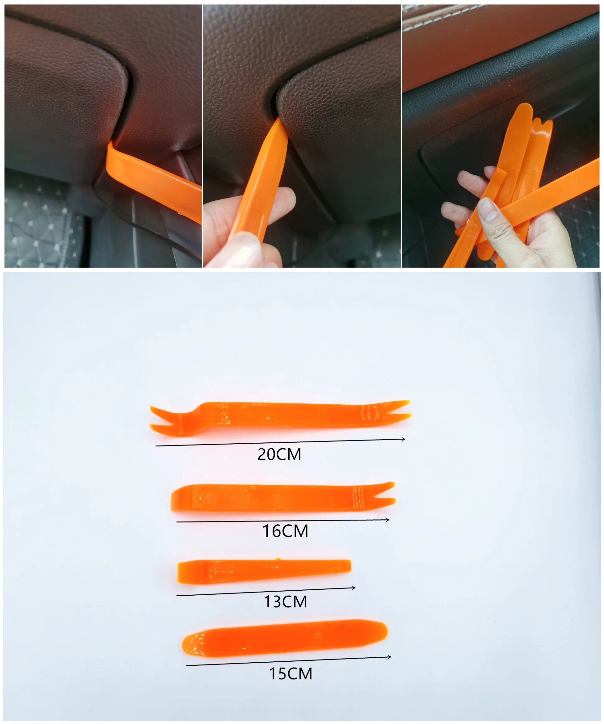 4pcs Car Removal Pry Open Tool Kit Repair Tools for Renault Koleos QM5 QM6 Scenic Megane Fluenec Latitude Clio Rubbe