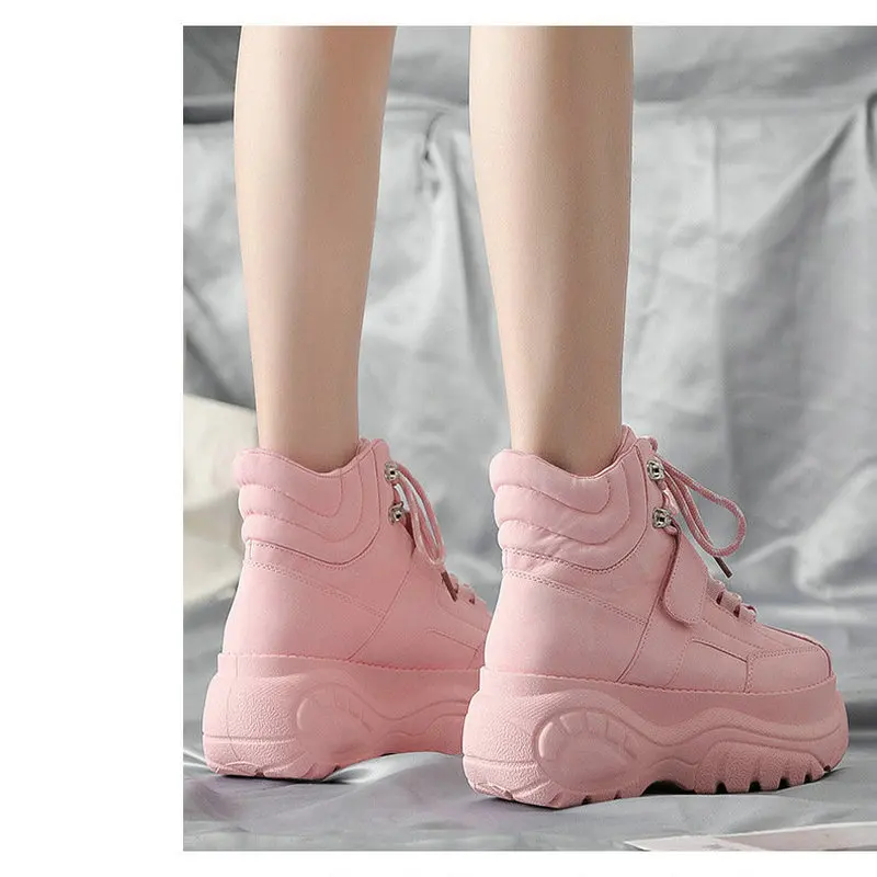 Autumn new Hot Women's Shoes Korean Lace-up casual shoes Women Thick Bottom Running Shoes Women Sneakers C34-27