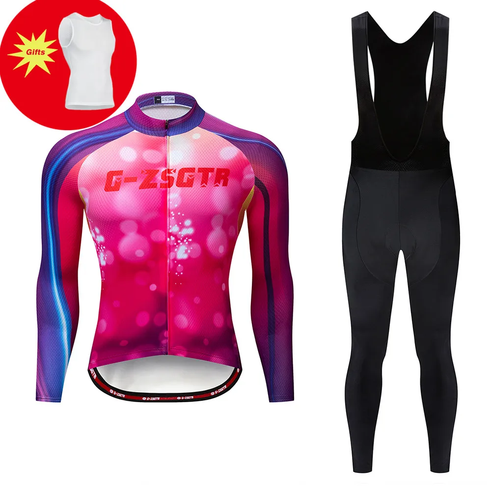 

ropa ciclismo invierno hombre 2019 Winter Thermal Fleece Long Sleeves Cycling Jersey Set Bike Clothes Wear MTB Bicycle Maillot