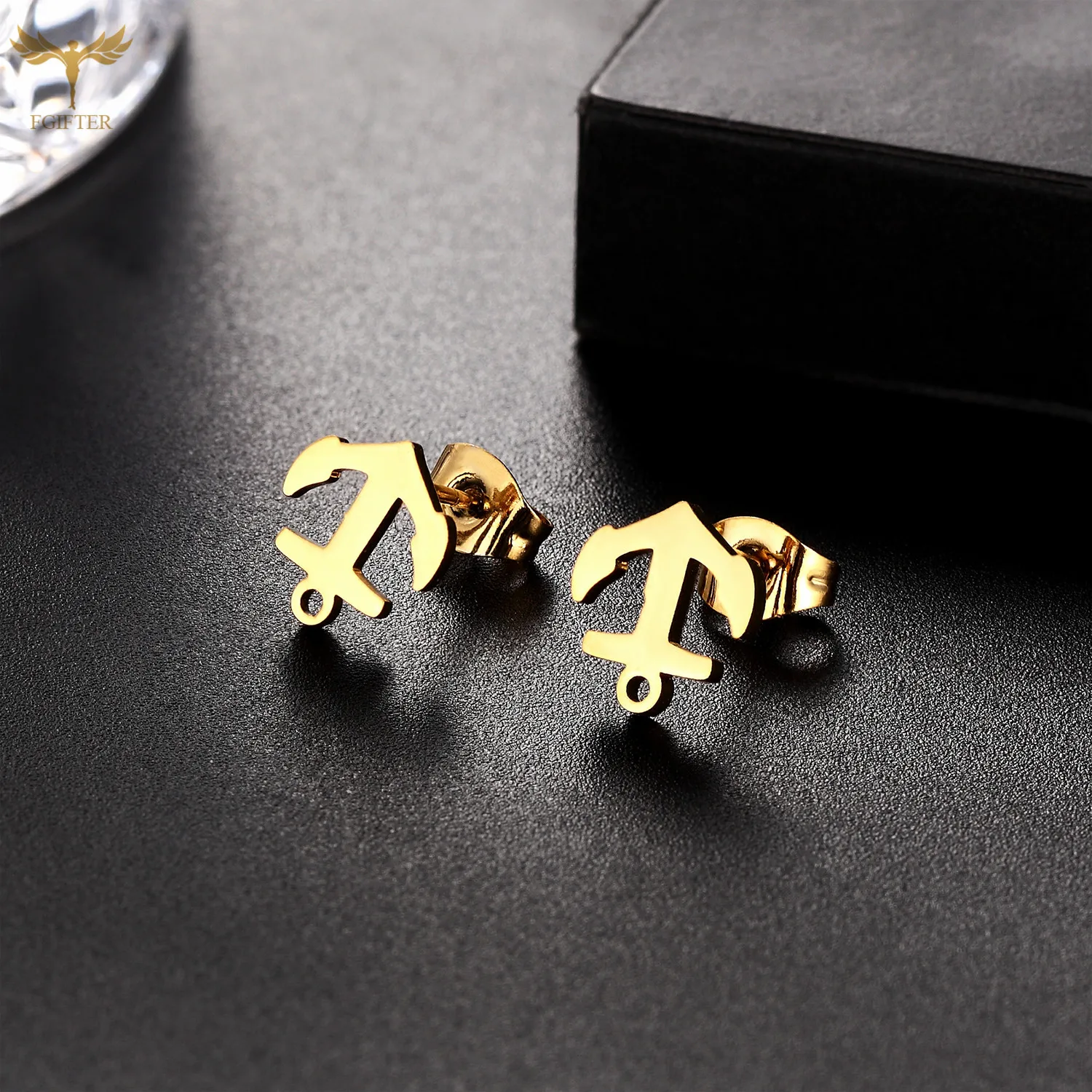 12 Pairs Lot Wholesale Earrings Anchor Stud Earrings Set Ear Lobe Piercing Ring Stainless Steel Jewelry Men Women Accessories 3