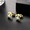 12 Pairs Lot Wholesale Earrings Anchor Stud Earrings Set Ear Lobe Piercing Ring Stainless Steel Jewelry Men Women Accessories 3