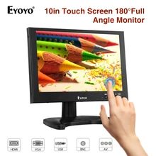 EYOYO EM10G 1" ips светодиодный экран FHD 1920x1200 BNC lcd сенсорный монитор с VGA AV HDMI USB для домашней камеры видеонаблюдения DVD PC FPV дисплей