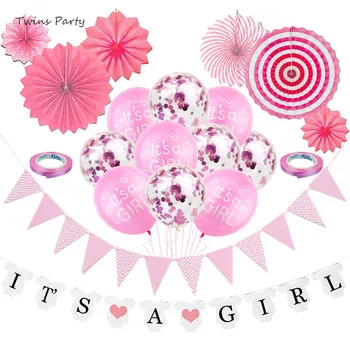

Twins Party Blue Boy or Girl Balloon Party Set Balloons Happy Birthday Baby Shower Girl Pink Baby Party Supplies