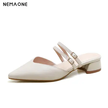 

High Quality Genuine Leather Women Pumps Classic Sandals Slingbacks Shoes Party Wedding High Heels 2020 New Shoes Woman