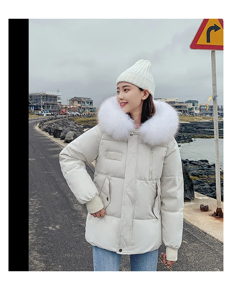 Winter jacket women Puffer Winter Female Jacket Winter Coat Women Fake Fur Collar Warm Woman Parka Outerwear Down Jacket Coat