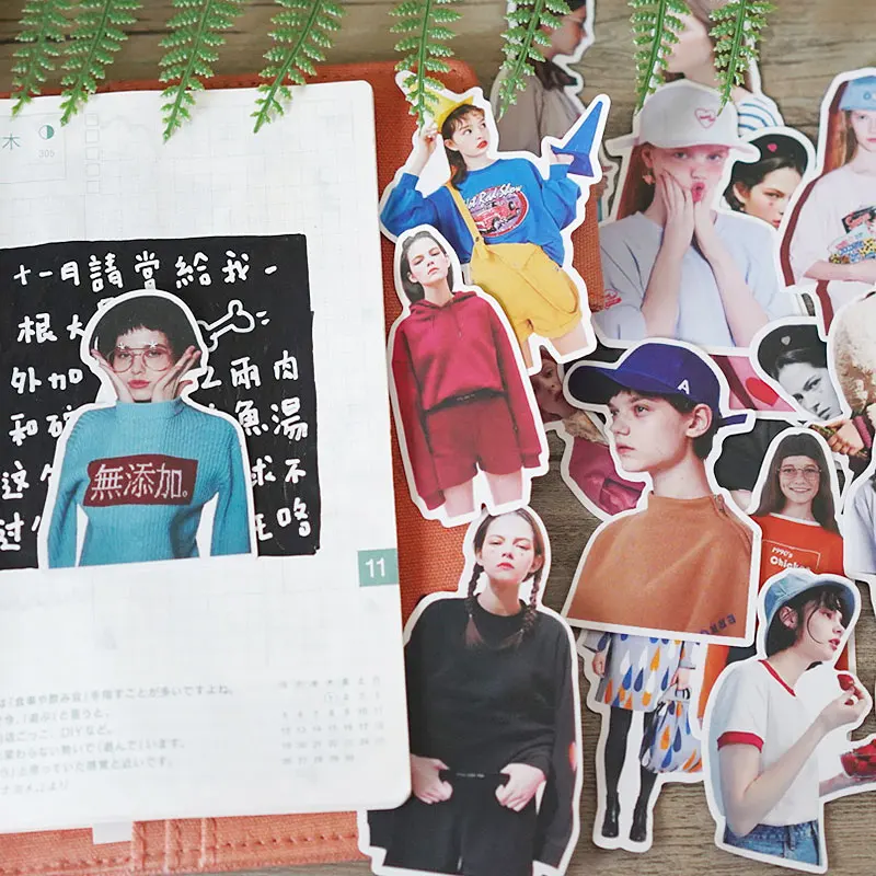 22 шт./пакет винтажный журнал Дамский крутой стикер сделай сам скрапбукинг альбом