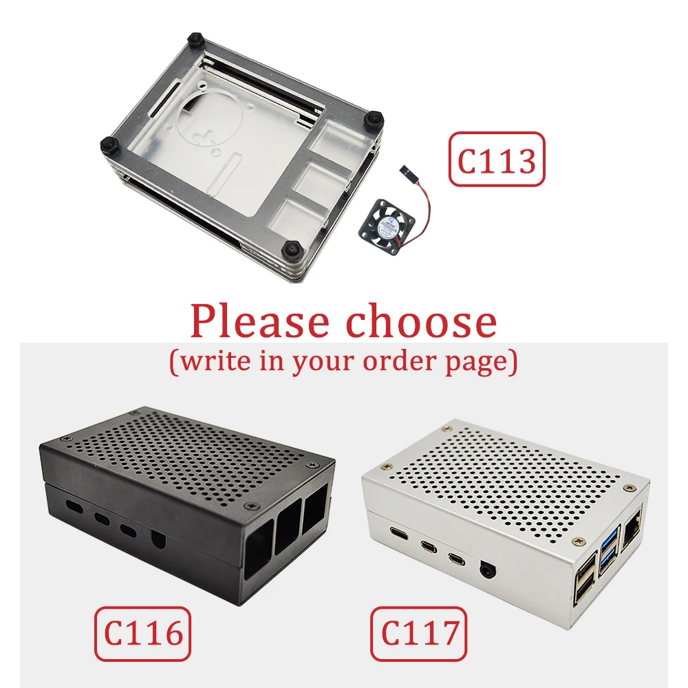  Raspberry Pi 4 B 4GB/2GB kit 3 kinds of case + EU power adapter + switch line + 16GB / 32GB TF card