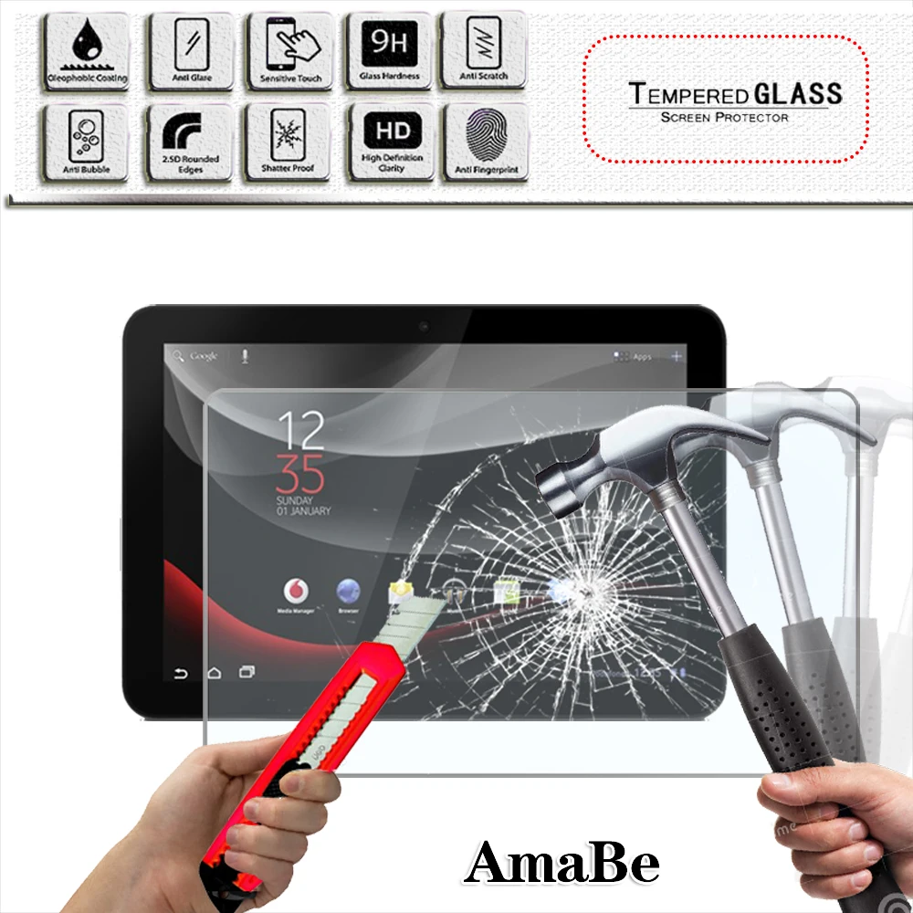 Tablet Tempered Glass Screen Protector Cover For Vodafone Tab Prime 7  10.1” 