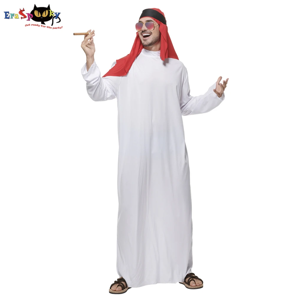 Eraspooky Arab Costume Men Arabian Sheik Costume Halloween Cosplay For
