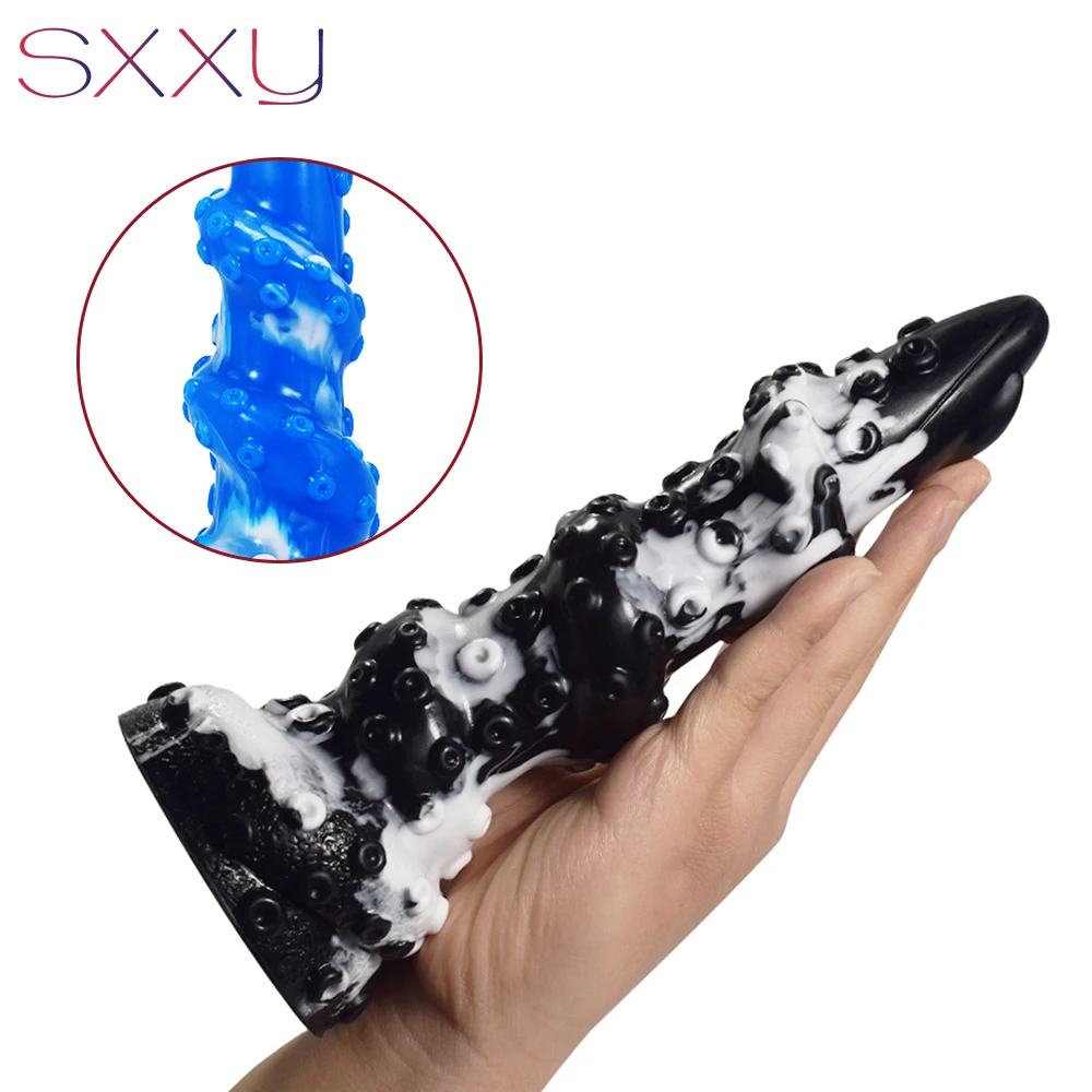 

SXXY Dragon Anal Dildo Twisted Butt Plug Octopus Tentacle Fantasy Animal Sex Toys Colorful Anus Massage Stimulate Sharp Beads