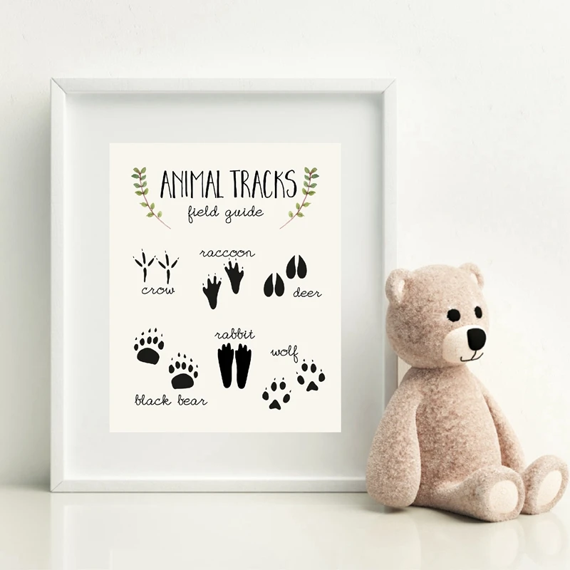 Field Guide Canvas Painting Nursery Decor