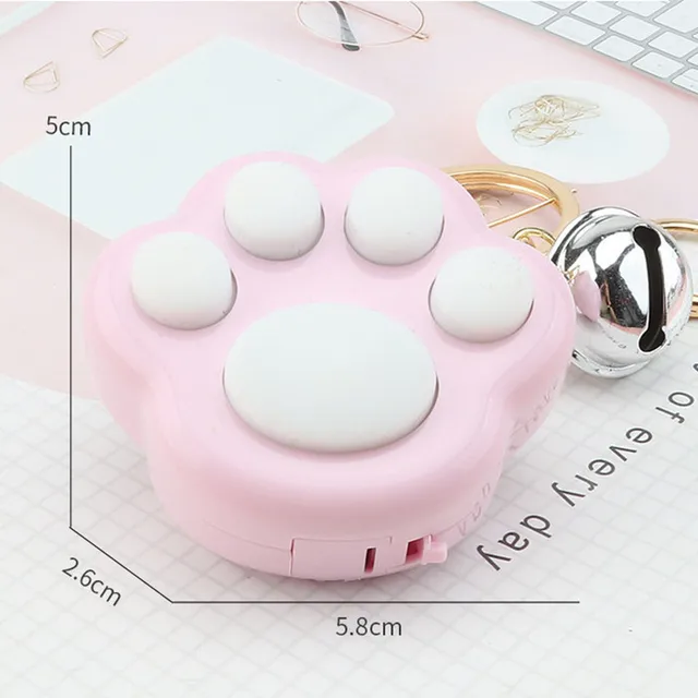 Kawaii Fidget Toys Mini Cat Paw Game Keychain Led Electronic Memory Games for Kids Adults Anxiety Stress Relief Toys Juguetes 6